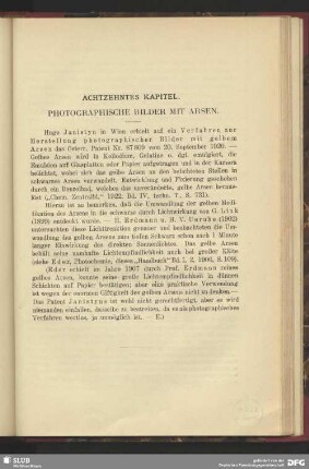 Achtzehntes Kapitel, Photographische Bilder mit Arsen