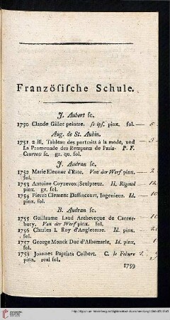 Französische Schule (Nr. 1750-2519)