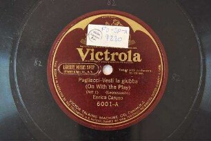 Pagliacci : Vesti la giubba (On with the play) ; (Act 1) / (Leoncavallo)
