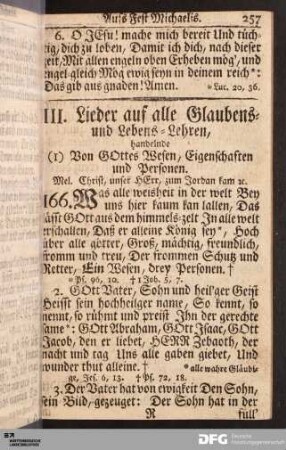 III. Lieder auf alle Glaubens- und Lebens-Lehren