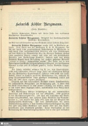 Heinrich Köhler Bergmann
