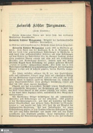 Heinrich Köhler Bergmann