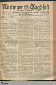 Nürtinger Tagblatt : Neuffener Rundschau : Wendlinger Zeitung : parteiamtliche Tageszeitung