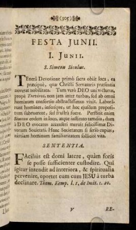 305-374, Festa Junii