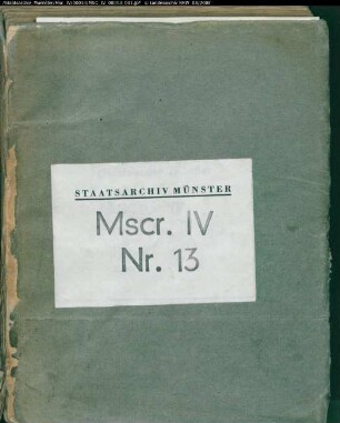 Abschriften von Urkunden des Münsterlandes