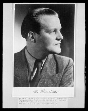 K. Schneider, Philosophische Fakultät der Universität Marburg