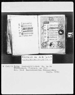 Stundenbuch — Kalenderseite März, Folio 4recto
