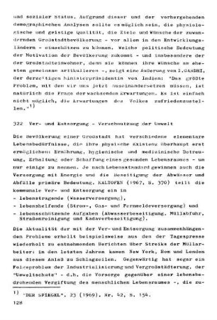 322 Ver- und Entsorgung - Verschmutzung der Umwelt