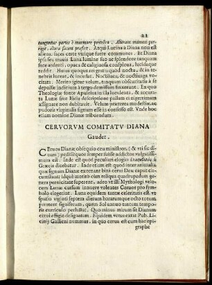 Ceruorum Comitatu Diana Gauder.