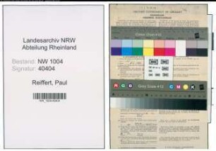Entnazifizierung Paul Reiffert , geb. 27.09.1891 (Lokfuehrer)