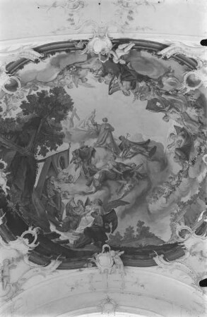 Martyriendarstellungen der Kirchenheiligen Anianus und Marinus — Tod des heiligen Anianus