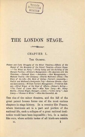 The London Stage : its History and Traditions from 1576 to 1888, 2