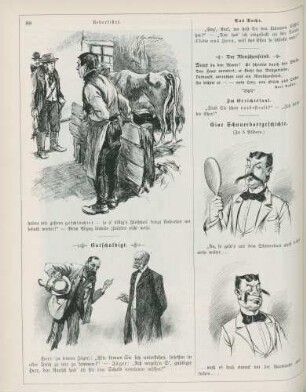 "Ueberlistet" "Schnurrbartgeschichte" "Entschuldigt"