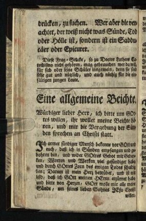 Eine allgemeine Beichte