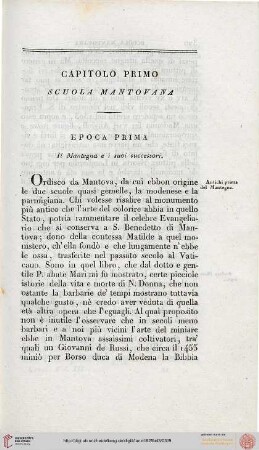 I. Scuola Mantovana