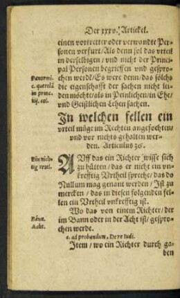 In welchen fellen ein urteil müge im Rechten angefochten ... Articulus 36.