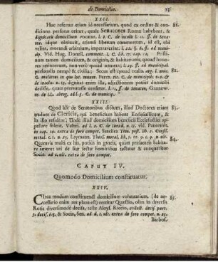 Caput IV. Quomodo Domicilium constituatur