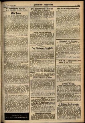 Zweite Ausgabe vom Mittwoch, den 03. Februar 1937.