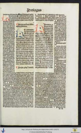 Prefacio et prologi in Hieremiam prophetam cum expositione