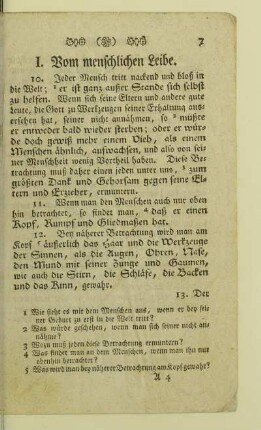 I. Vom menschlichen Leibe