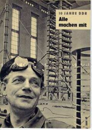 Festschrift zum 10. Jahrestag der DDR-Gründung, mit Vorstellung des VEB Transformatoren- und Röntgenwerkes Dresden