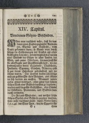 XIV. Capitul. Von denen Götzen-Bescheiden.