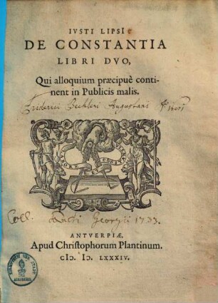 De constantia : libri duo