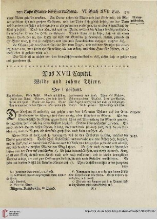 Das XVII Kapitel: Wilde und zahme Thiere