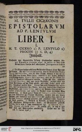 M. Tvllii Ciceronis Epistolarvm