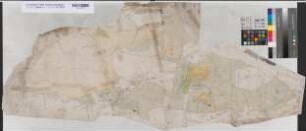 Kölkebeck (Halle) Teilung der Hanenkämper und Diekhäger Heide Entwurf (1788) o.M. unregelmäßig kol. Zeichnung (Reinhold) Spez.Verz. Markenkarten X Nr. 104