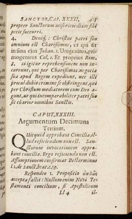 Caput XXXIII. Argumentum Decimum Tertium.