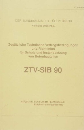 ZTV-SIB, Titelblatt 1990