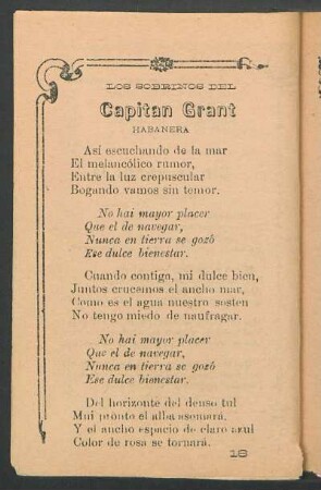 Los sobrinos del capitán Grant : Habanera