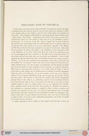 Prefatory note to the volume II