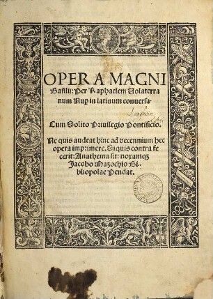 Opera Magni Basilii