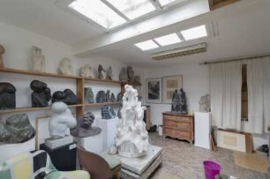 Atelier des Bildhauers Horst Weiße (1919-1993) vor der Auflösung, Bautzen, Spittelwiesenweg 71