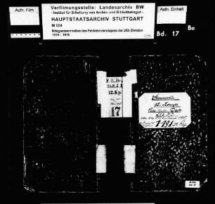 Kriegsstammrolle der 12. Kompanie des Feldrekrutendepots Nr. 243