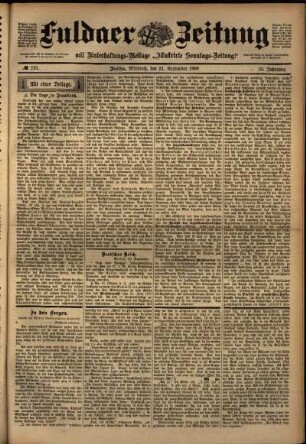 Ausgabe vom Mittwoch, den 21. September 1898.