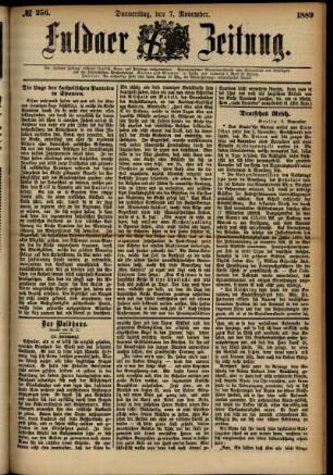 Ausgabe vom Donnerstag, den 07. November 1889.