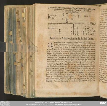 Iudicium Astrologicum de Eclipsi Lunae.