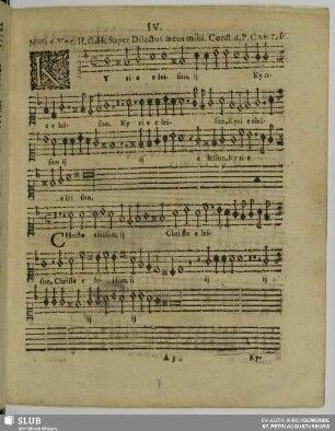 IV. Grimm, Heinrich: Missa super Dilectus meus mihi