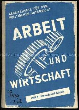 Schulbuch für den politischen Unterricht zu Mensch und Arbeit