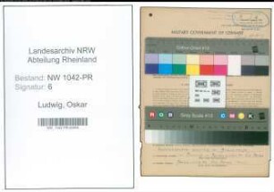 Entnazifizierung Oskar Ludwig , geb. 11.02.1914 (Hilfswachtmeister)