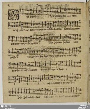 I. Sey gegrüsset Jesu