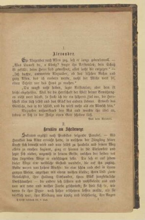 [Erste Abteilung. Prosaische Lesestücke]