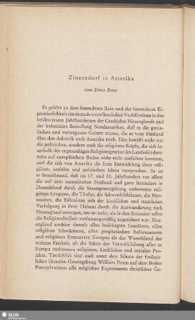Zinzendorf in Amerika