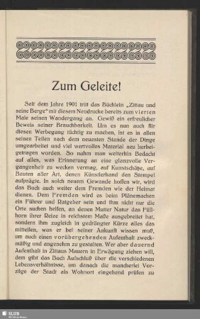 Zum Geleite!