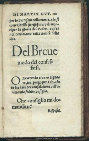 Del Breve modo del confessarsi