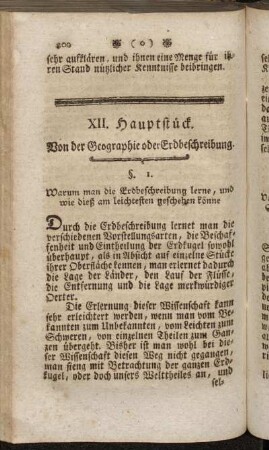 XII. Hauptstück. Von der Geographie oder Erdbeschreibung.