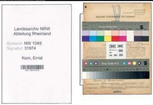 Entnazifizierung Ernst Korn , geb. 14.03.1909 (Arbeiter)
